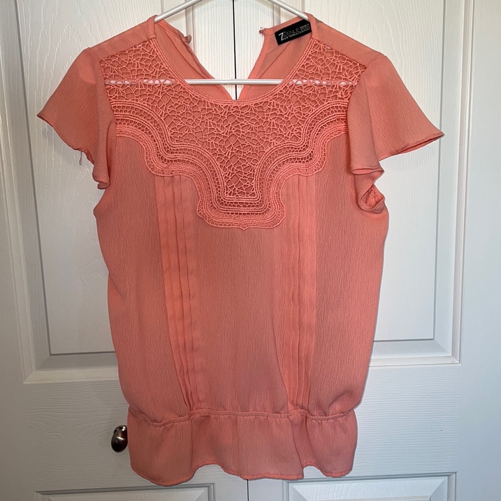 Women’s blouse (peach, size small)